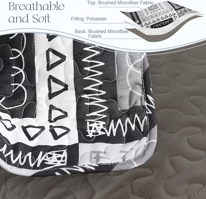 Exclusivo Mezcla Reversible Boho Quilts Twin Size - Image 4