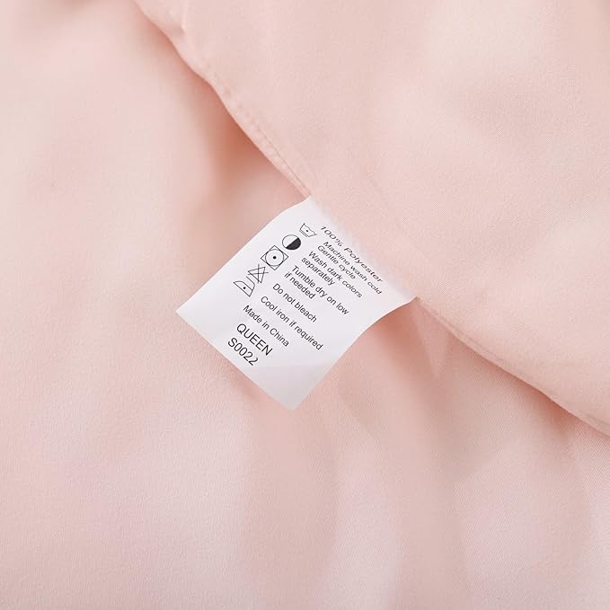 ROSGONIA California King Comforter Set Blush, All Season Bedding Bedspread - Image 9