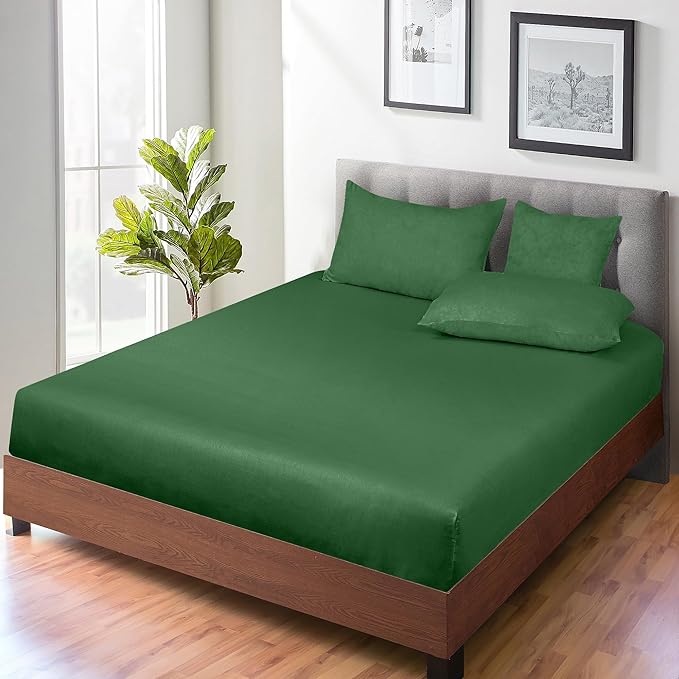 ROYALE LINENS 300 Thread Count 100% Long Staple Combed Cotton Fitted Sheet Queen - Image 6
