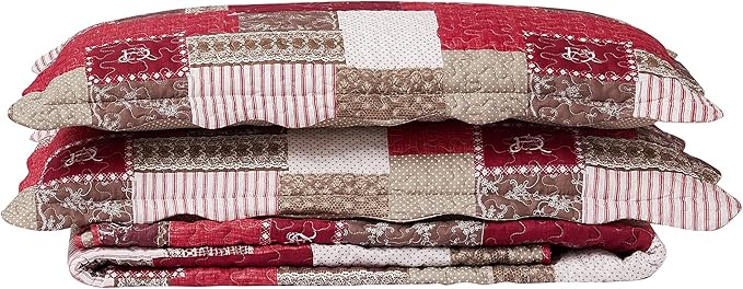Brilliant Sunshine Burgundy Heart Love, Floral and Lace Patchwork, 3-Piece - Image 6