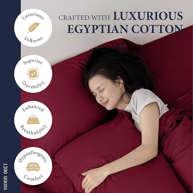 100% Egyptian Cotton Sheets California King Size - Image 2