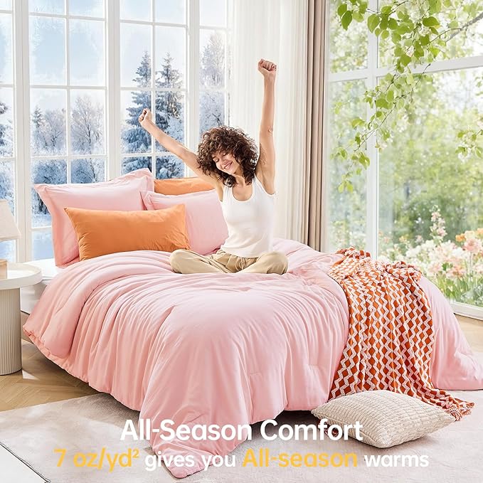 MUXHOMO Full Comforter Sets, All Season Ultra Soft Down Alternative Bedding - Image 4