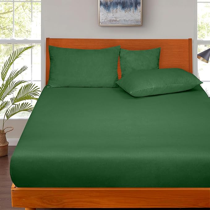 ROYALE LINENS 300 Thread Count 100% Long Staple Combed Cotton Fitted Sheet - Image 8