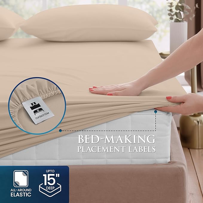 Utopia Bedding Full Size 4 Piece Sheet Set - Image 3