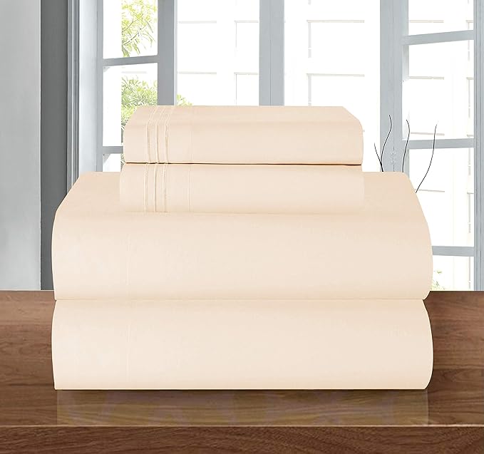 Elegant Comfort Luxury 1500 Premium Hotel Quality Microfiber 4-Piece Sheet Set by ELEGANTCOMFORT