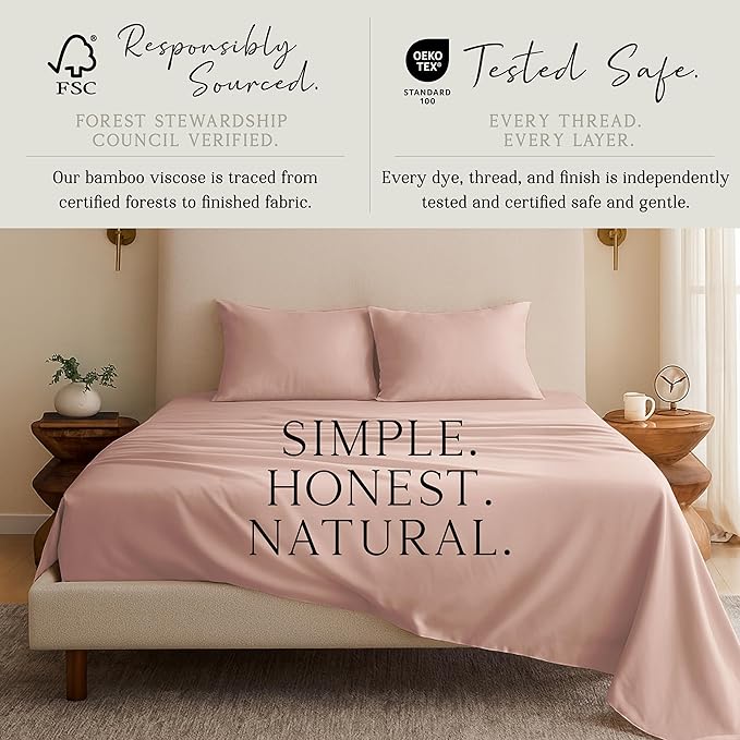 Karissa Mae Cooling Bamboo Viscose Standard Size Pillowcase Set | 100% - Image 4