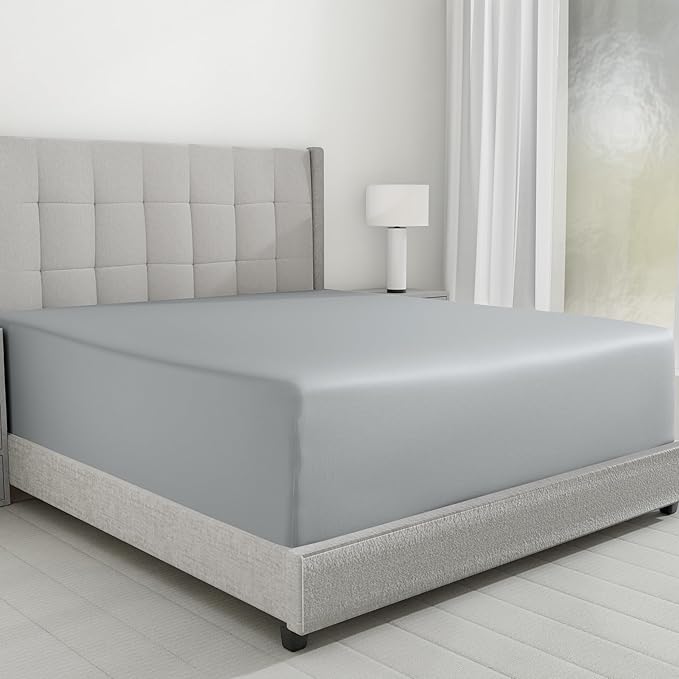 Luxuriously Soft Twin Fitted Sheet, 600 Thread Count, Sateen Sheets, 100% by CaliforniaDesignDen
