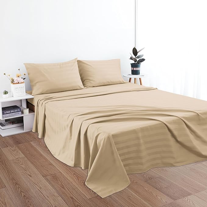 Cotton Full Flat Sheet Only, 600 Thread Count 100% Egyptian Cotton Top Sheet - Image 5
