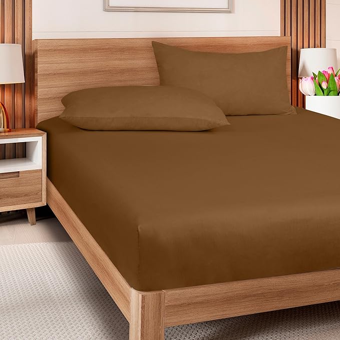 ROYALE LINENS 300 Thread Count 100% Long Staple Combed Cotton Fitted Sheet Queen - Image 8