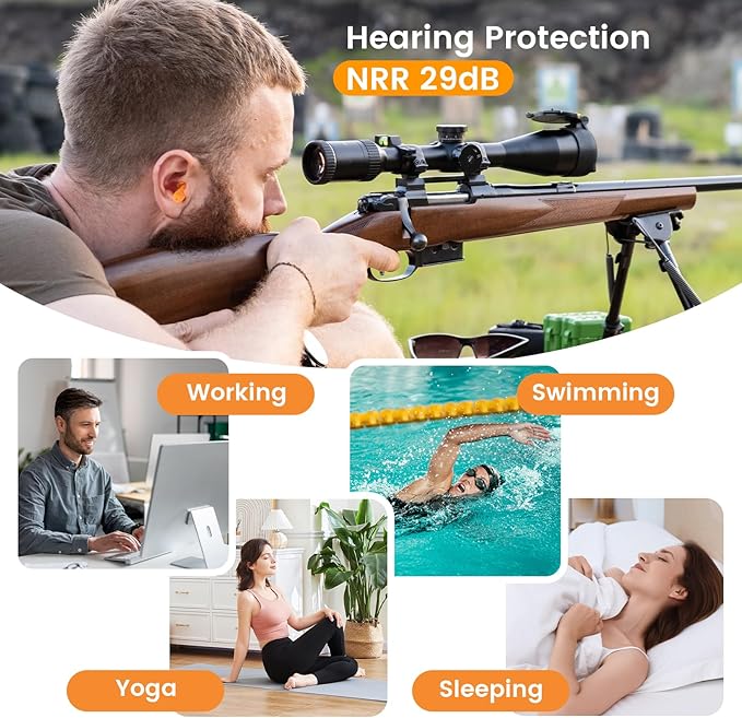 Silicone Ear Plugs, 100 Pairs Hearing Protection - Image 6