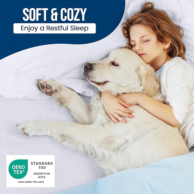 Queen Size Mattress Protector Waterproof, Premium 200 GSM Terry Mattress Cover - Image 5