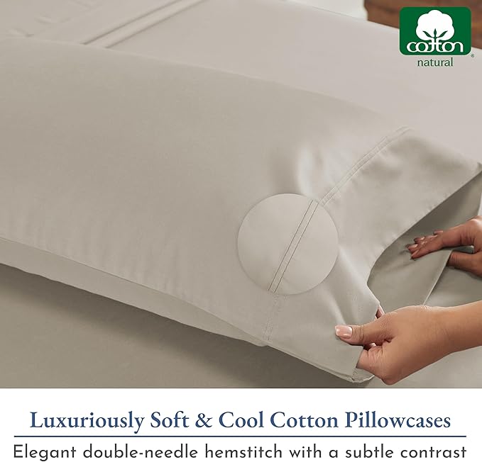 California Design Den 100% Cotton King Pillow Cases Set of 2, 800 Thread Count - Image 7