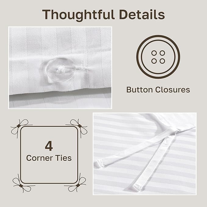 California Design Den King Size Duvet Cover Set, Premium 400 Thread Count 100% - Image 6
