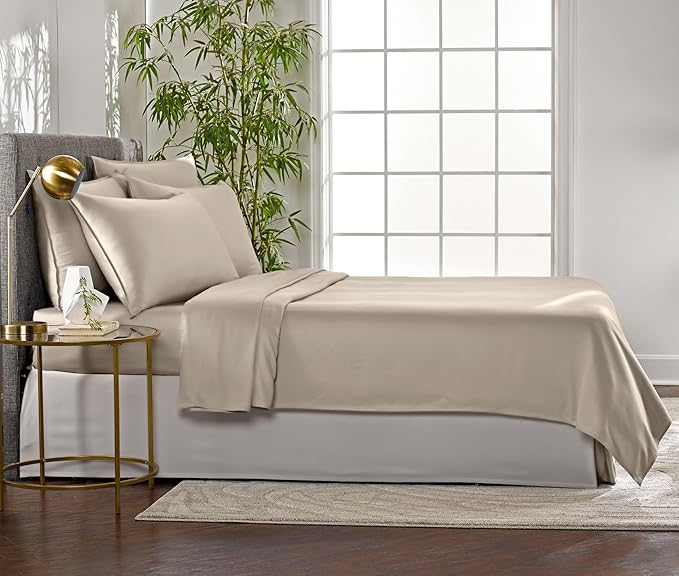 Pure Bamboo Twin Sheets, Genuine 100% Organic Viscose Derived from Bamboo Bed - Image 4