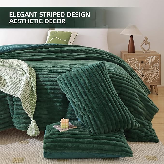 Smoofy Fluffy Full Size Comforter Sets 3 Pieces - Image 3