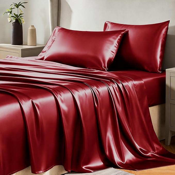 CozyLux Satin Sheets Twin Sheet Set by CozyLux