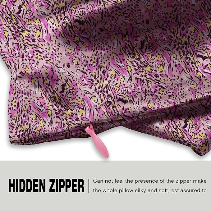 Mulberry Silk Pillowcase for Hair and Skin King Size Leopard Print Silk Pillow - Image 3