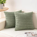 Aegero Pack of 2 Corduroy Decorative Throw Pillow Covers 18x18 InchSoft Boho by Unknown