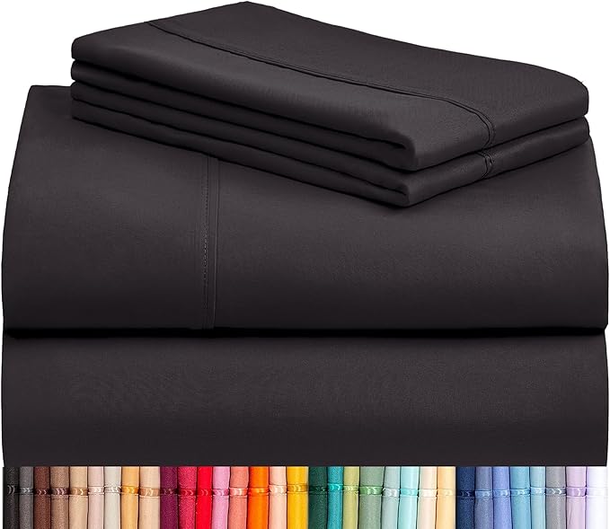 LuxClub 4 PC King Sheet Set, Breathable Luxury Bed Sheets, Deep Pockets 18" by LuxClub
