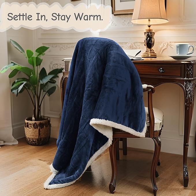 Electric Heated Blanket Throw Size 50"x60", Soft Flannel - Image 2