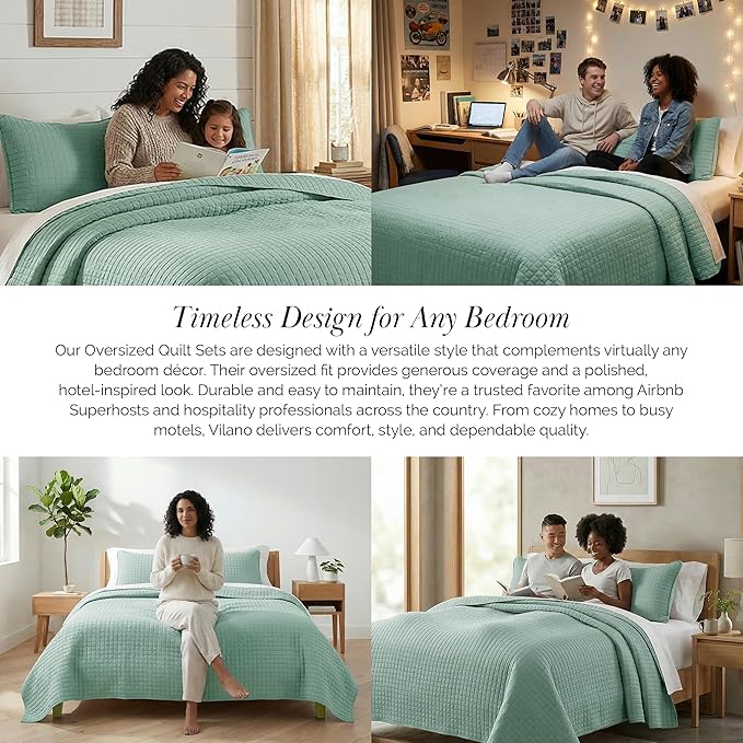 Southshore Fine Living, Inc. Twin Quilt Coverlet Bedding Set, Soft Brushed - Image 6