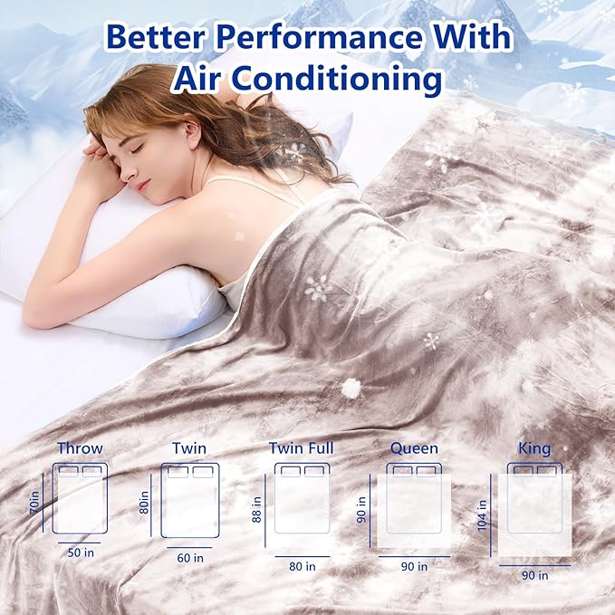 Topcee Cooling Blanket for Night Sweats Decorative Tie Dye, Absorbs Heat to - Image 7