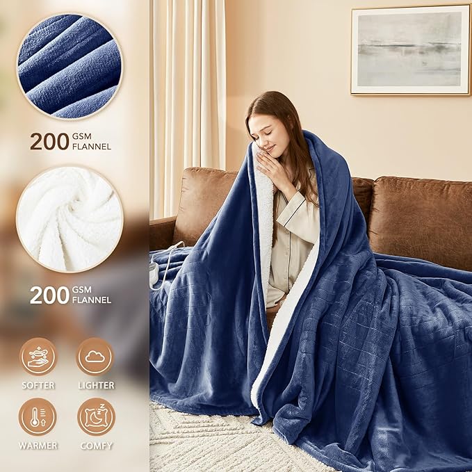 Homemate Electric Heated Blanket Full - Image 3