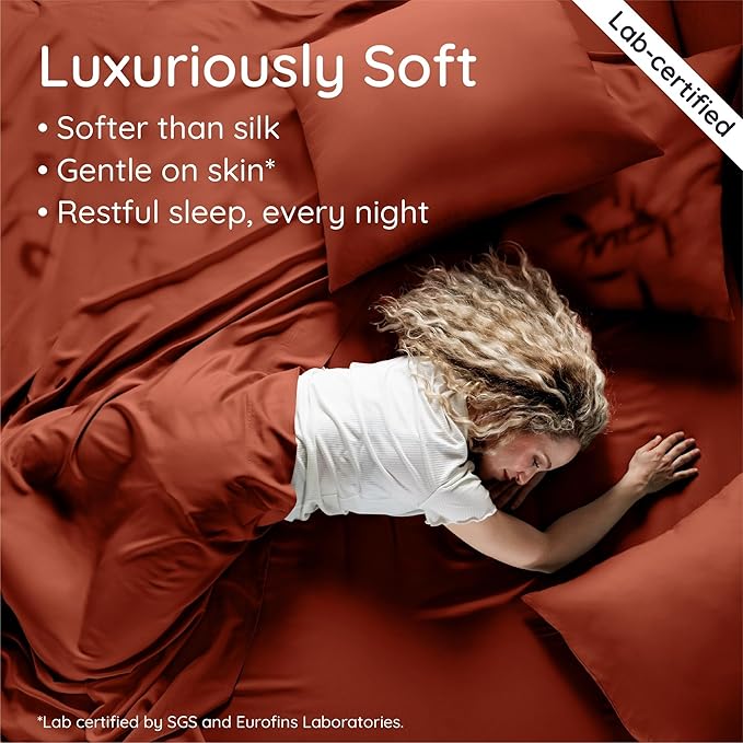 Bambaw 100% Viscose Derived from Bamboo Full Fitted Sheet Size, 15’’ Deep - Image 4