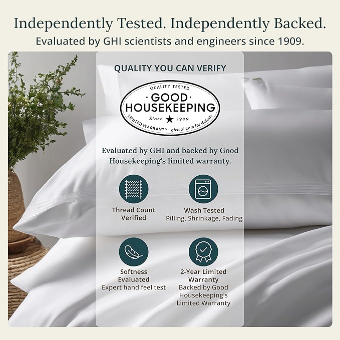 100% Egyptian Cotton Pillowcase King Set of 2, Hotel Quality Pillow Cases - Image 2