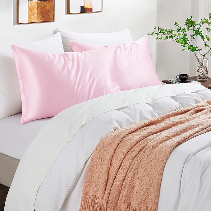 Satin Pillowcases with Zipper （20x26）, Standard Size Pillowcases Set of 2 - Image 5