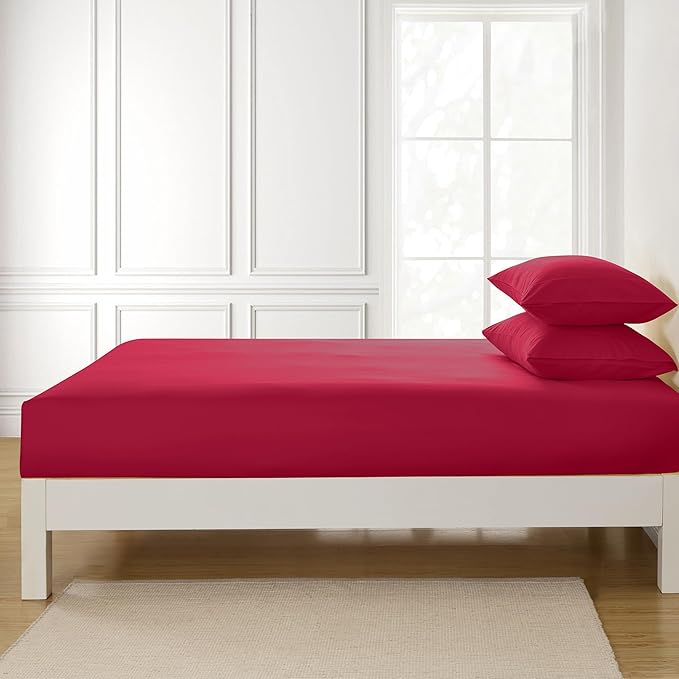 Twin XL Fitted Sheet Only with Full Elastic & Built in Corner Sheet Straps to - Image 3