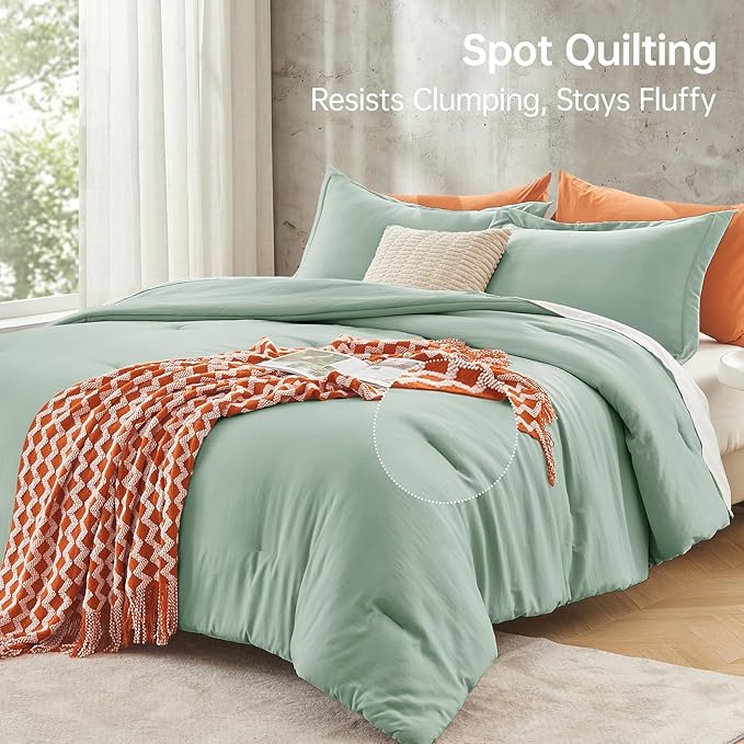 MUXHOMO Full Comforter Sets, All Season Ultra Soft Down Alternative Bedding - Image 5