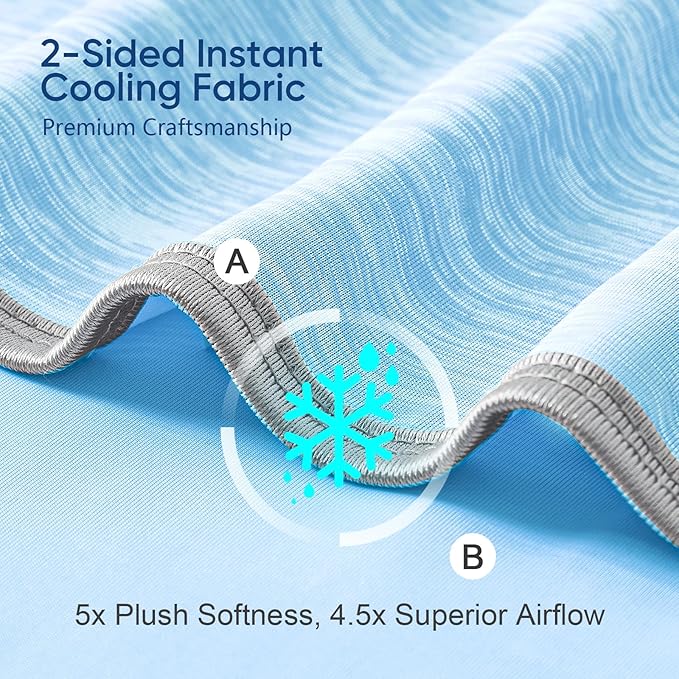 KMUSET Cooling Blanket Queen Size, Double Sided Summer Cooling Blankets - Image 3