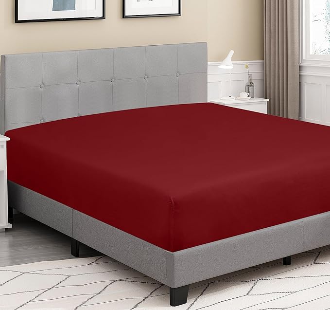 ROYALE LINENS 300 Thread Count 100% Long Staple Combed Cotton Fitted Sheet Full - Image 3