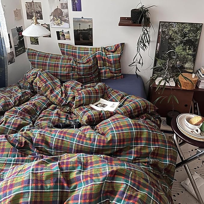 mixinni Buffalo Plaid Duvet Cover Queen Size - Image 2