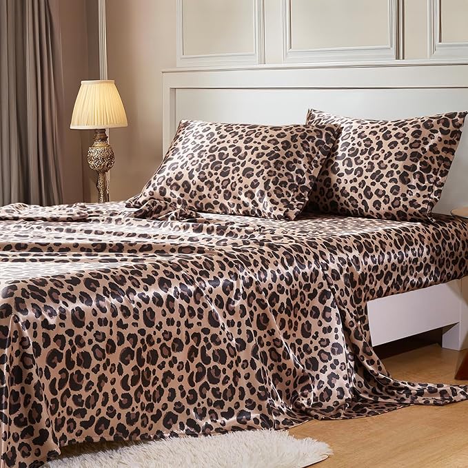 MR&HM Satin Bed Sheets, Twin Size Sheets Set by MRHM