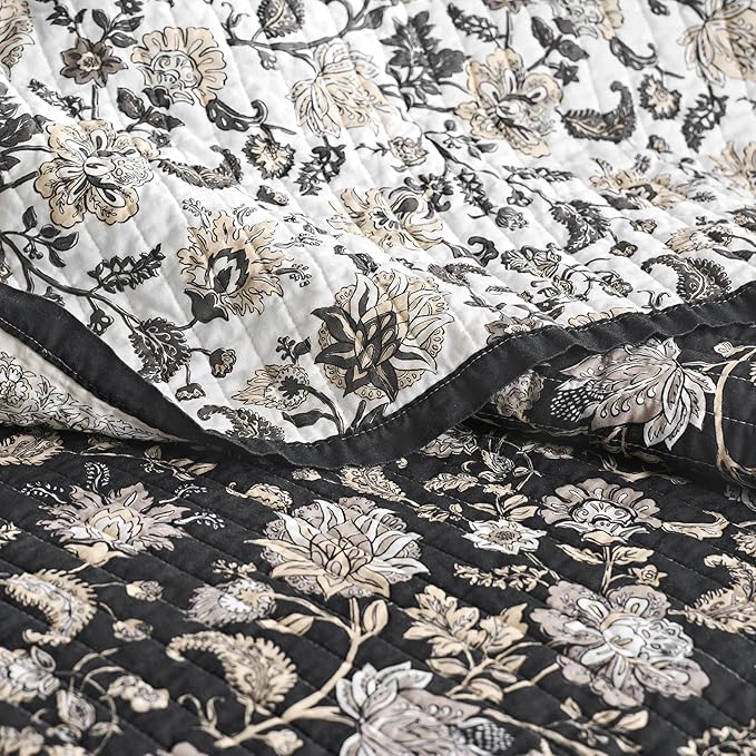 EverGrace Cotton Quilt Set Queen Size, 100% Cotton Reversible Lightweight - Image 5
