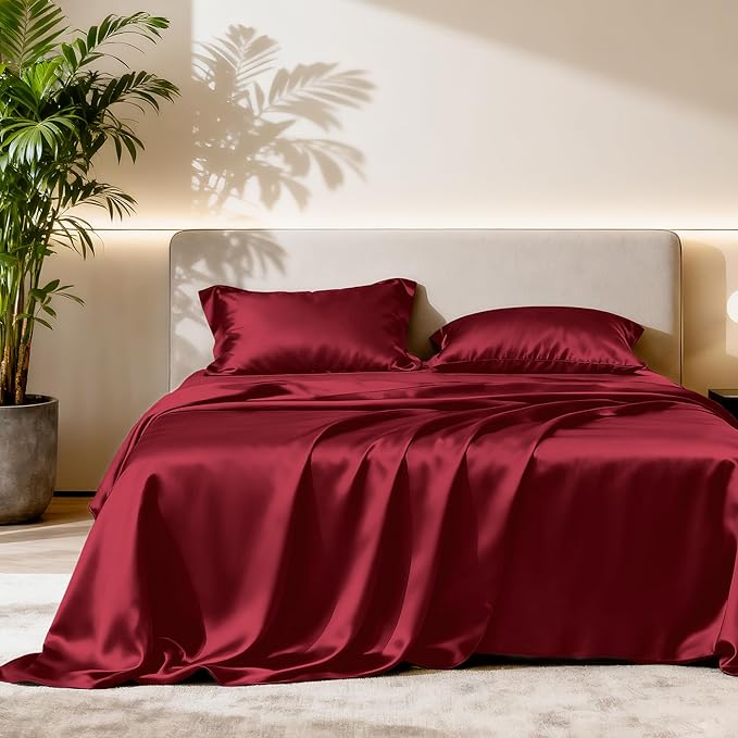 Love's cabin Full Size Satin Sheet Sets by Lovescabin