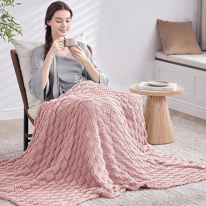 Knitted Weighted Blanket Adults, No Beads Heavy Blanket 36” x 48'' 3lbs - Image 7