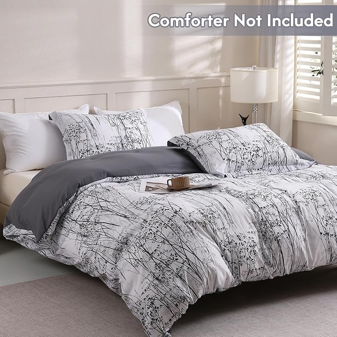 LONAVA King Botaincal 3 Pcs Duvet Cover Set, Breathable Soft Microfiber Deep - Image 2