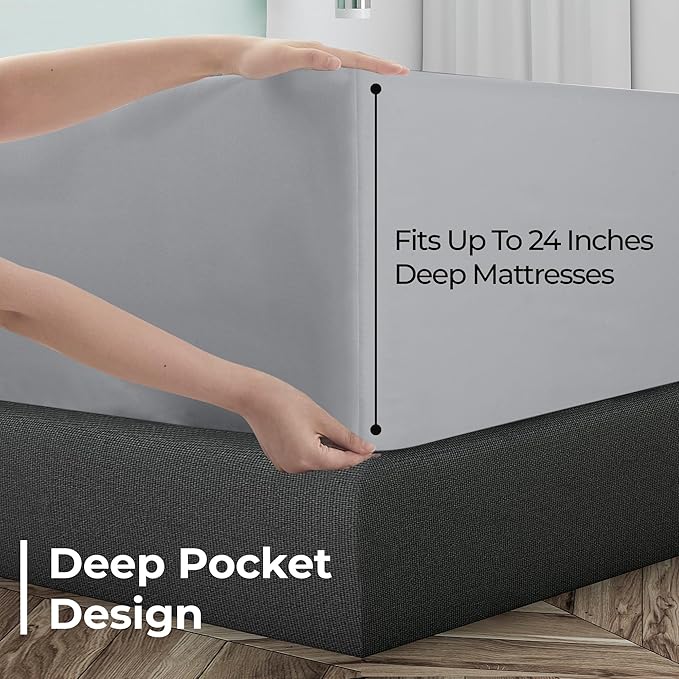Royale Linens Extra Deep Pocket Queen Fitted Sheet - Image 4