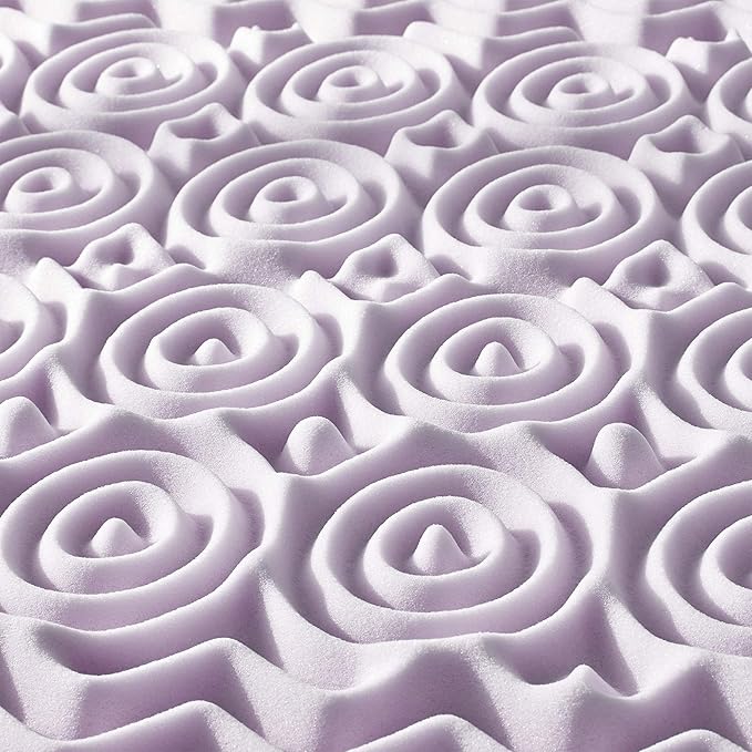 Mellow 3 Inch 5-Zone Memory Foam Mattress Topper, Soothing Lavender Infusion - Image 3