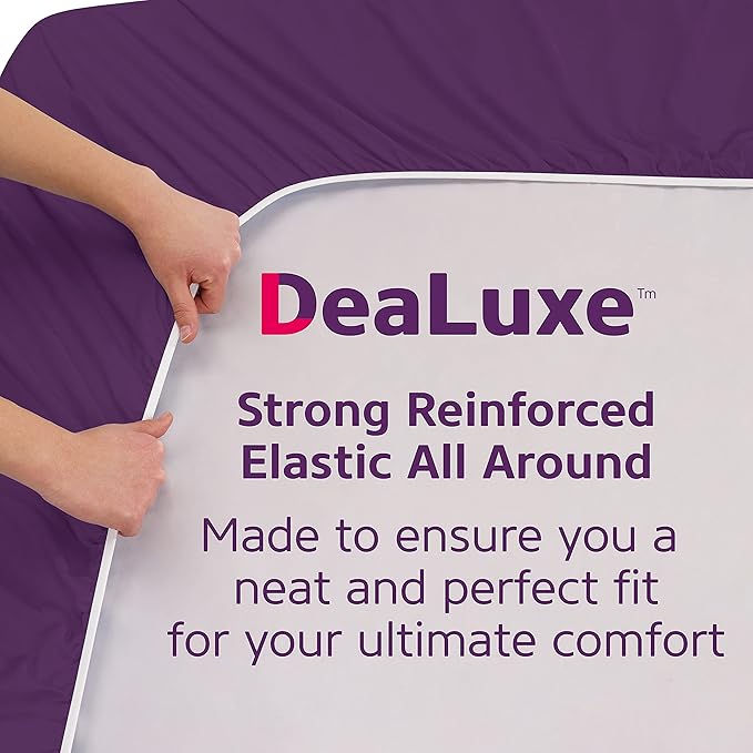 DeaLuxe California King Fitted Sheet Deep Pocket - Image 4
