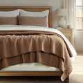 EVERGRACE Cross Stitch Pre-Washed Cotton Quilt Bedding Set King Size, Oversized by EVERGRACEHOME
