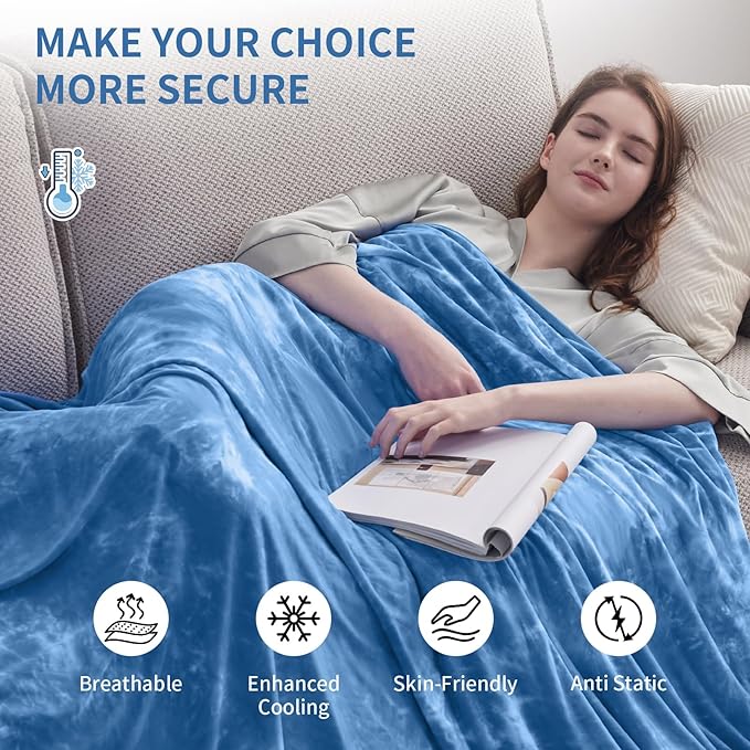 Guohaoi Cooling Blanket for Hot Sleepers and Night Sweats, Decortive Tie Dye - Image 5