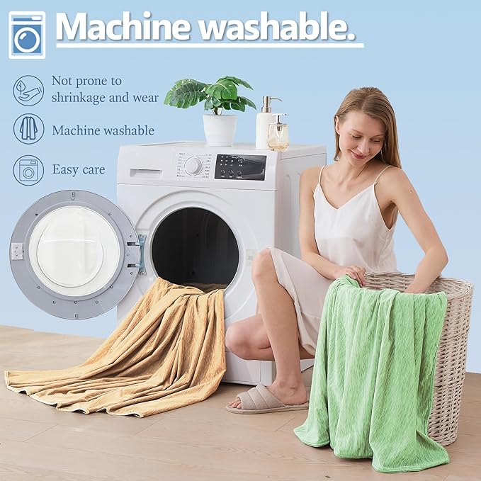Cooling Blanket Throw Size, Cold Blanket Thin Lightweight Breathable Soft - Image 8