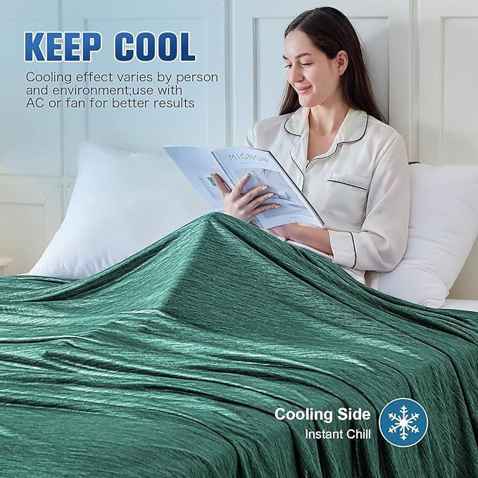 KMUSET Cooling Blanket King Size, Double Sided Summer Cooling Blankets - Image 5