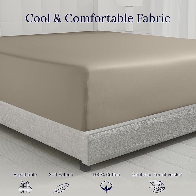 California Design Den Luxurious King Size Fitted Sheet Only - Image 8