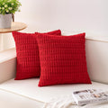 Aegero Pack of 2 Christmas Red Corduroy Decorative Throw Pillow Covers 22x22 by Unknown