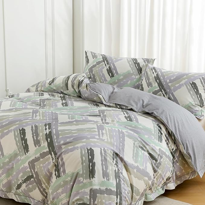 OAITE Duvet Cover Set King Size Floral Pattern Ultra Soft 100% Cotton Duvet - Image 5
